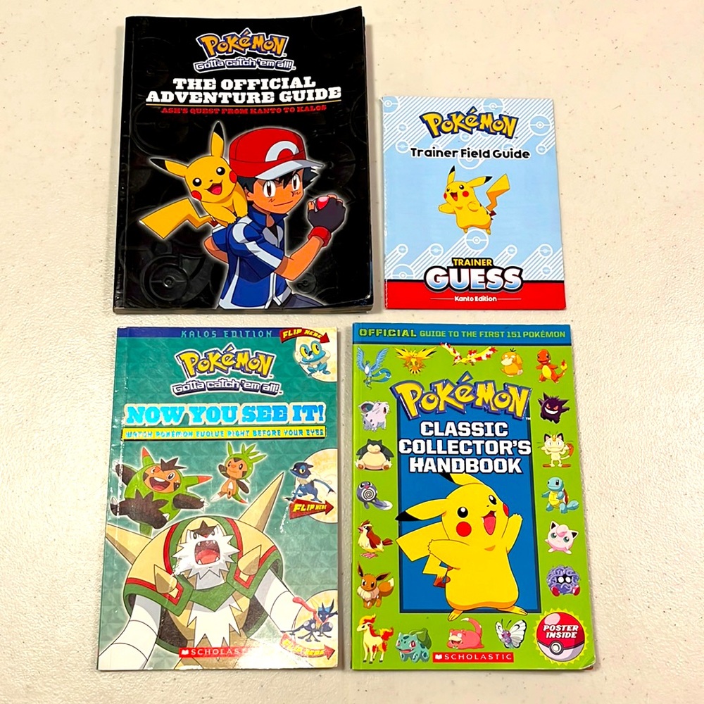 4 Pokémon Soft Cover Books